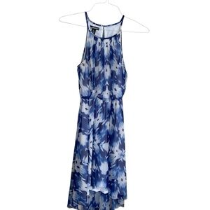Alfani Asymmetrical Dress in Blue and White